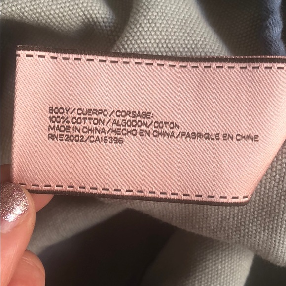 Juicy Couture Canvas Cotton Tote Bag Purse - Picture 5 of 6